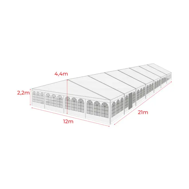 Telt 12 × 21 meter (252m2)