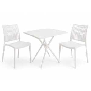 Conjunto Mesa y Sillas Beige resistentes para exterior