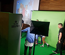 Selfiepelare med greenscreen