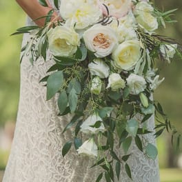 Bride Bouquet With All White Flowers
