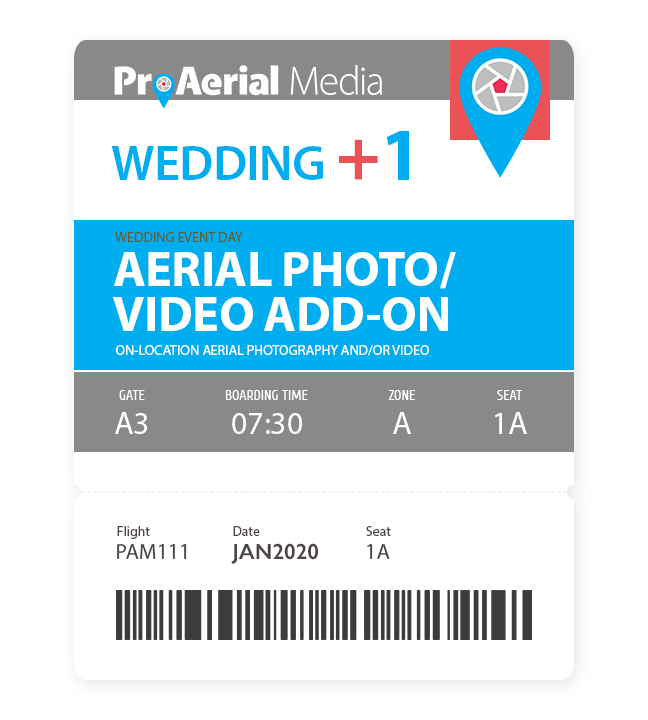 PAM +1 Aerial Drone Wedding Photography & Video Package