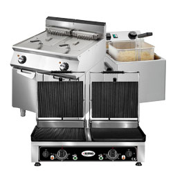 Fritteuse, 12 L, 400 V, 9 kW, mit Ablasshahn