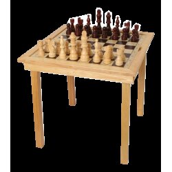 Bartl Spieltisch Schach, Dame und Ludo