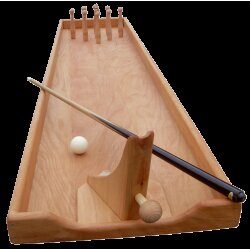Holz Bi-Ba-Butze Tischspiel Kegelbahn