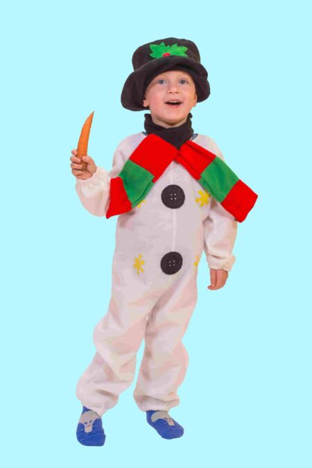 Kostüm kleiner Schneemann Gr. 90-104 für Kinder