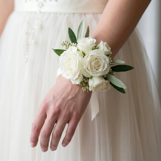 White Rose Wrist Corsage