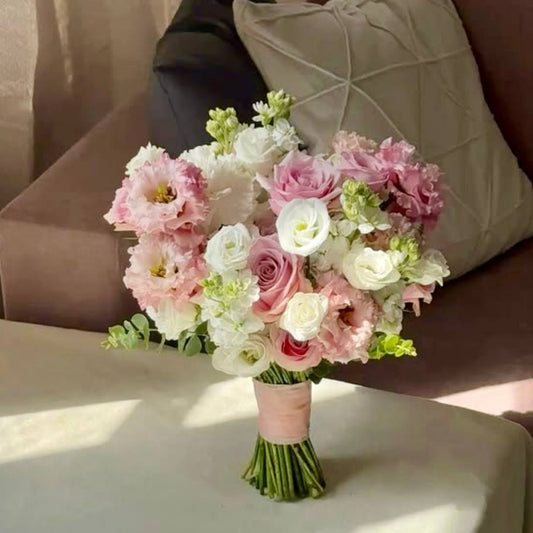 Pink Lisianthus Bridal Bouquet