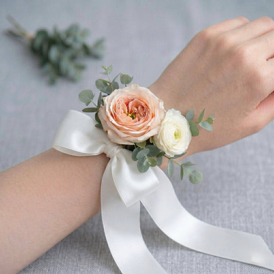 Peach Rose Wrist Corsage