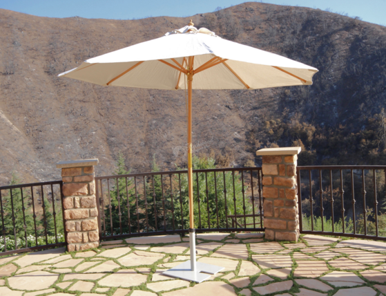 Canvas Natural Umbrella 9 ft.