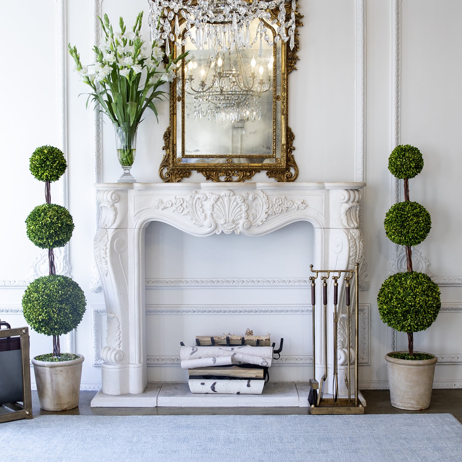 Isabelle Cast Stone Fireplace