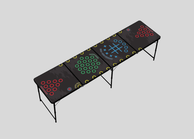 Beer Pong Tisch LED NEON