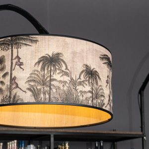 Lámpara colgante con diseño tropical monos