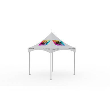 10' x 10' Pinnacle Series High Peak Frame Tent / Cross Cable Marquee Logo Print, Complete