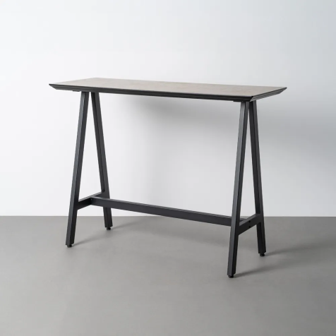 Mesa Alta Negro-Crema DM-Metal Salón