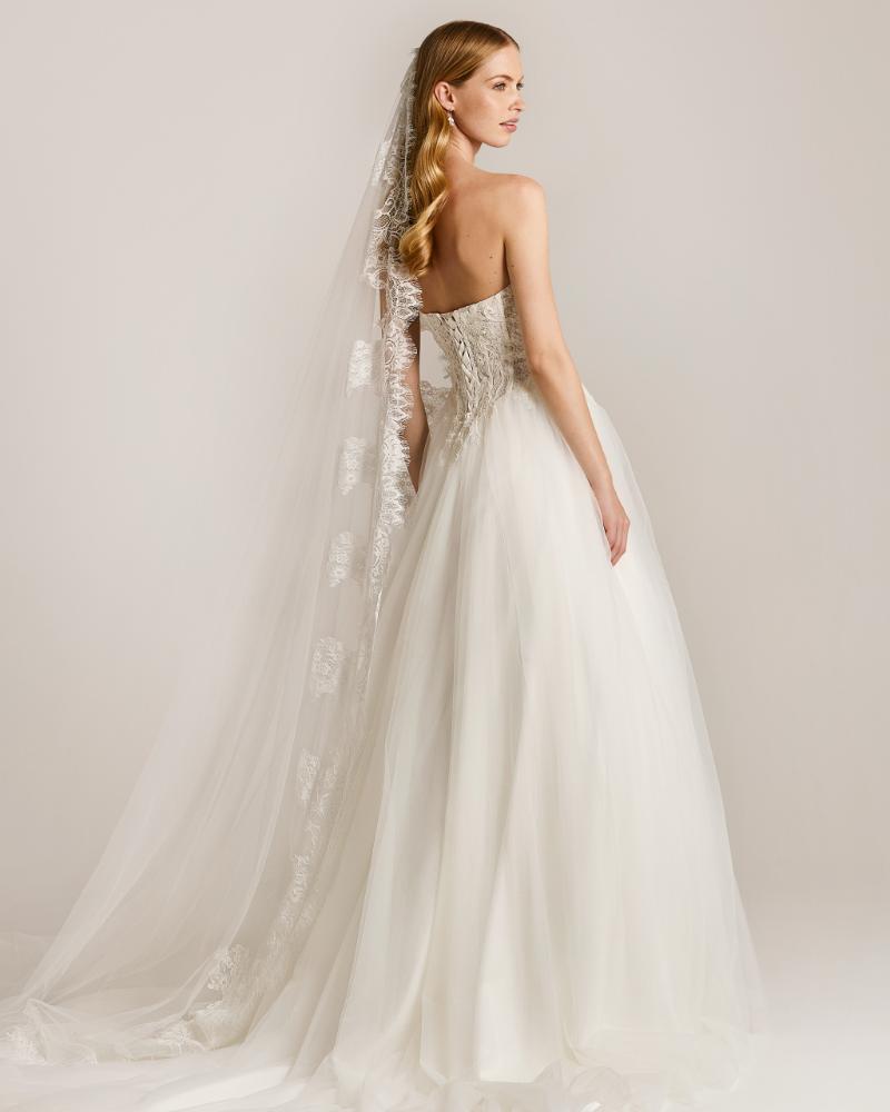 LILLY Tulle Veil - Lace Trim