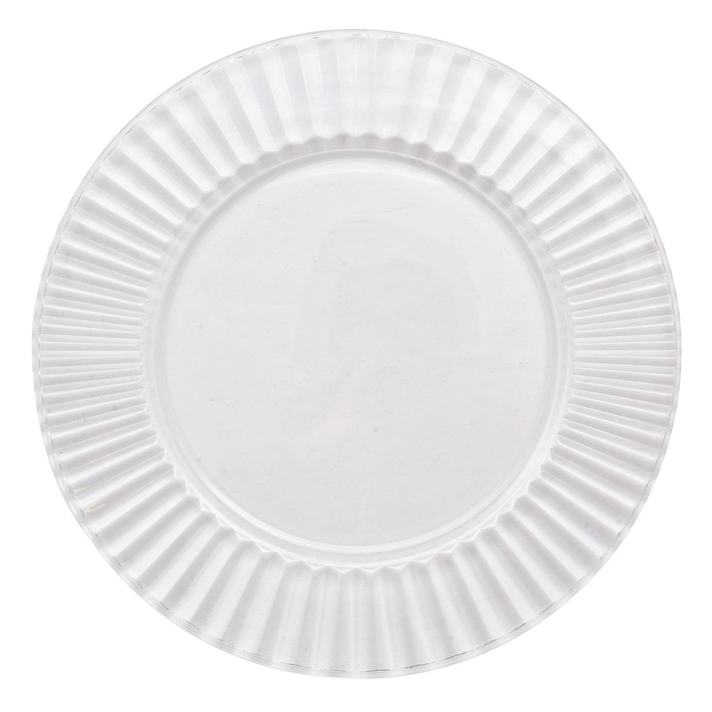 Clear Prism Glass Charger 12.75"