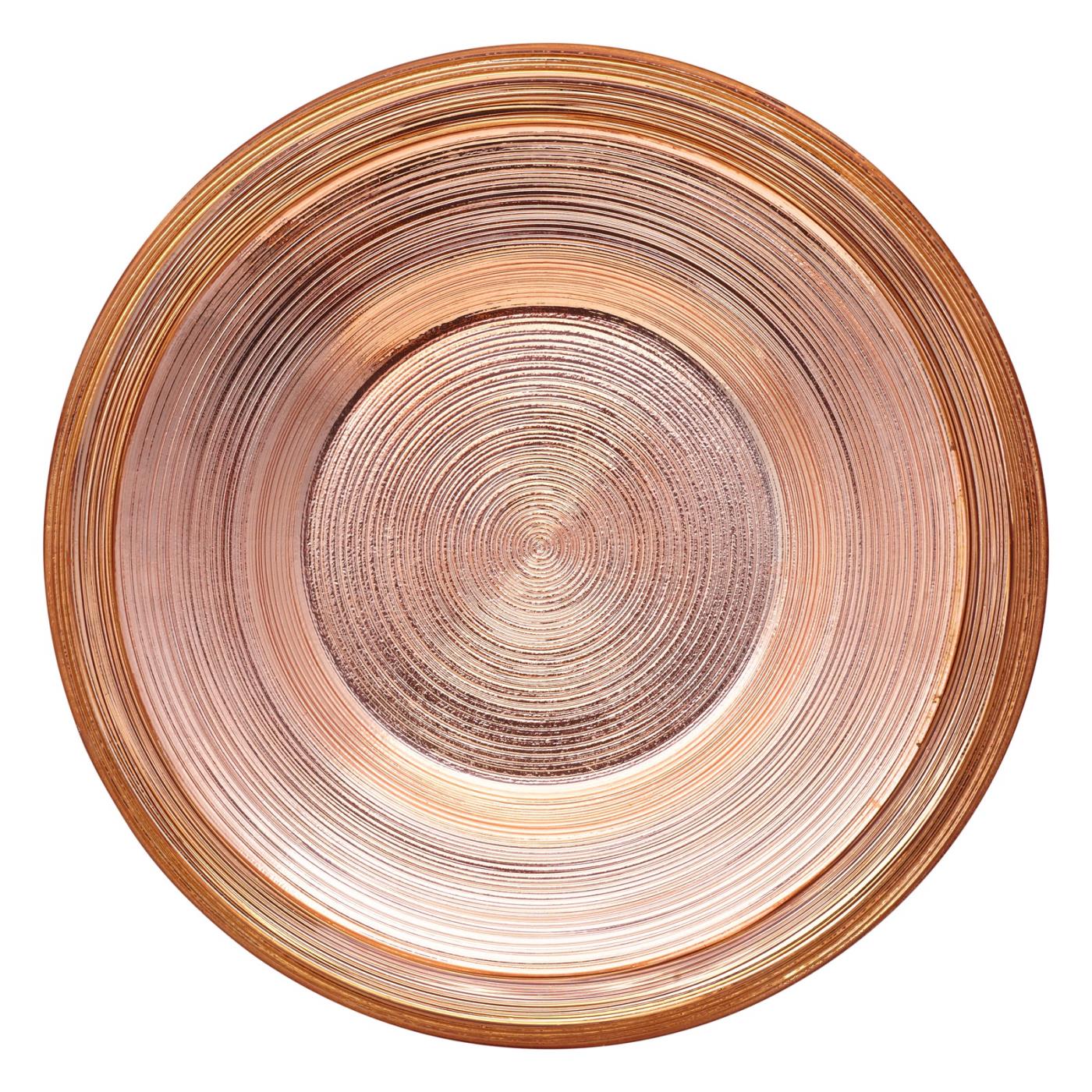 Copper Ring Glass Charger 11.5"