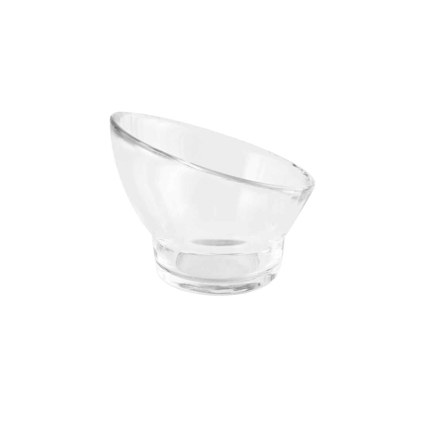 Glass Slanted Bowl 4"