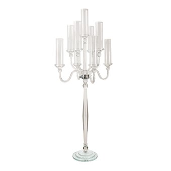 Decostar™ Crystal Nine Arm Clear Candelabra 56"