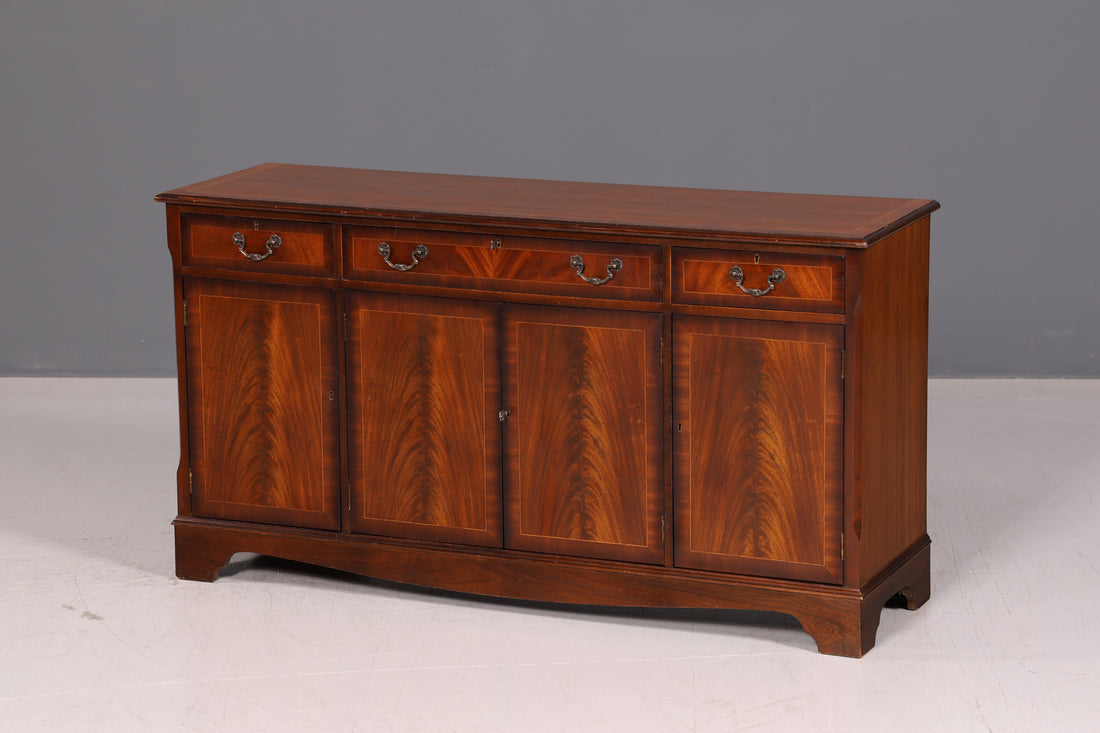 Englisches Sideboard Mahagoni Schrank 60er Buffetschrank Kommode Anrichte Vintage