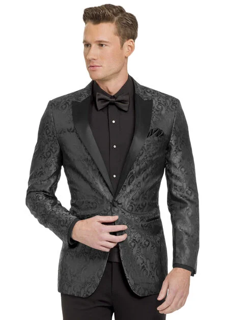 825 Black Paisley Chase Tuxedo