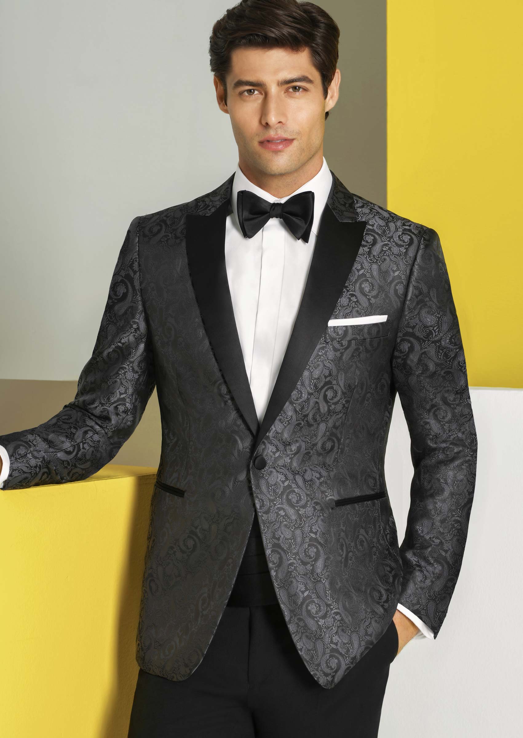 Style 325 Charcoal Grey Paisley Tuxedo