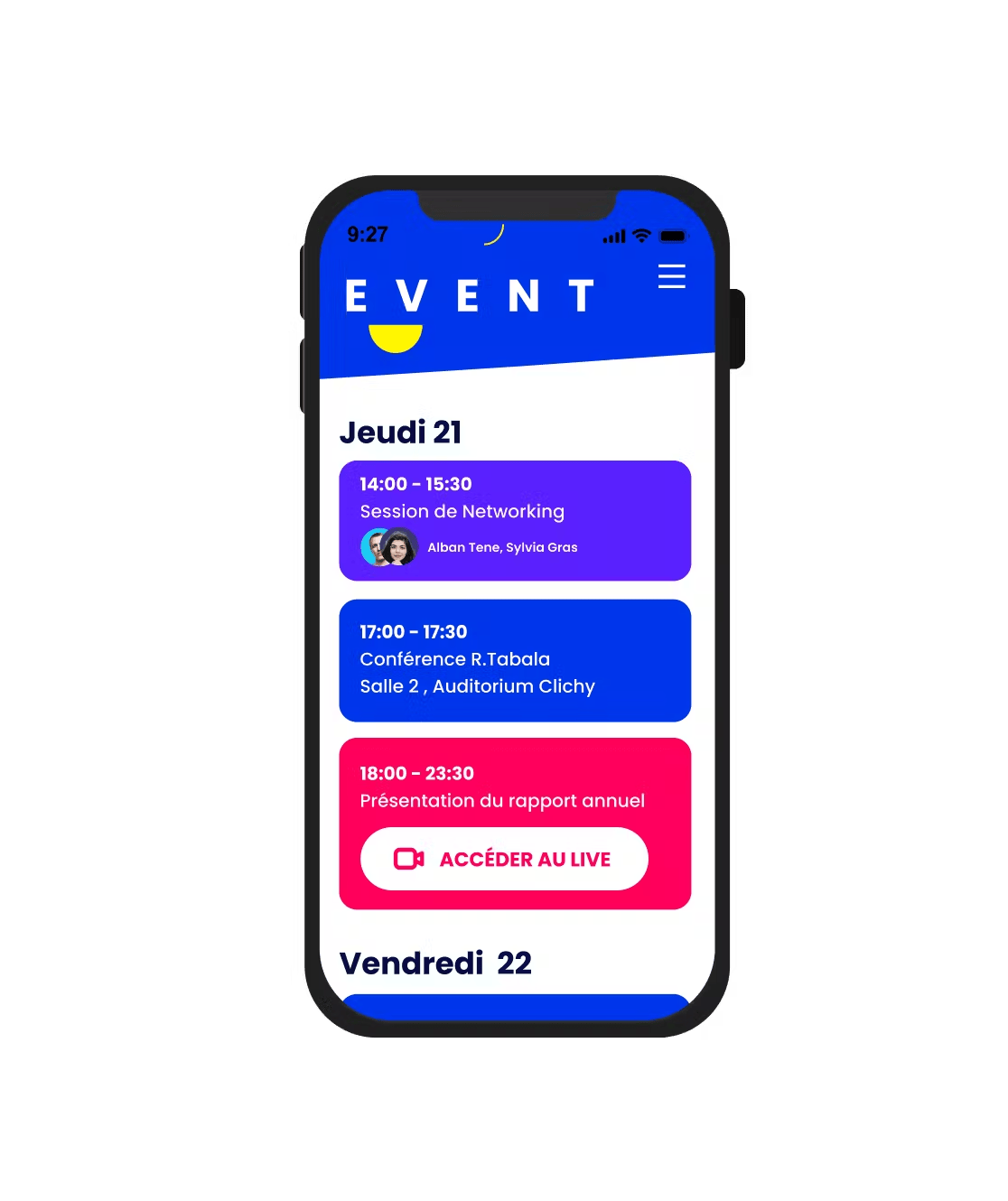 App de l'événement