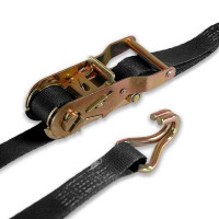 Spanngurt / Zurrgurt, LC 2000/4000 daN, 6 m, 50 mm, 2-teilig, Doppelspitzhaken, schwarz