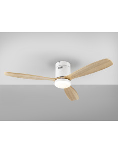 Ventilador Siroco Blanco-Madera