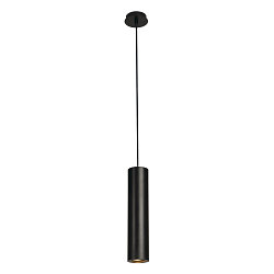 SLV Pendelleuchte ENOLA B PD-1, IP20, GU10 QPAR51, Ø 6,7cm/H 30cm, Aluminium, schwarz