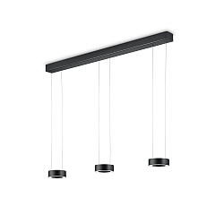 Knapstein Pendelleuchte ZERA-3 IP20, schwarz, dimmbar