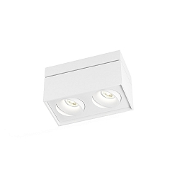 Wever & Ducré Deckenleuchte SIRR0 2.0, PAR16, 2x GU10 max. 12W, dreh- und schwenkbar, weiß