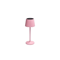 Brumberg Akku-Tischleuchte REIRO IP54, pink, dimmbar