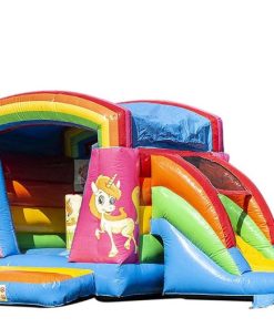 Mini Hüpfburg Multifun Einhorn mieten
