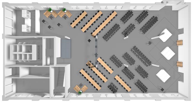 Leuchtenbau Eventhalle