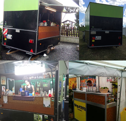 Mobile Cocktailbar und Cocktailanhänger