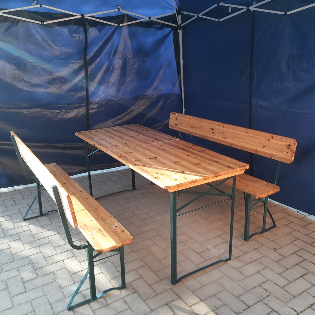 Bierzeltgarnitur mit Rückenlehne