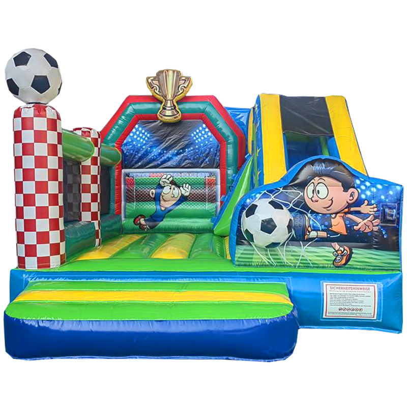 Hüpfburg Fussball mit Rutsche