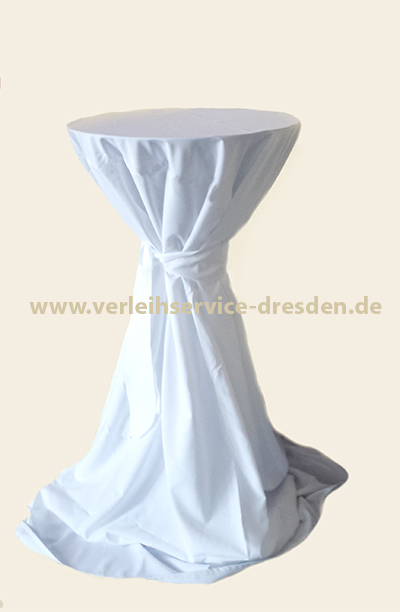 Stehtischhussen mit Schleife, klassisch