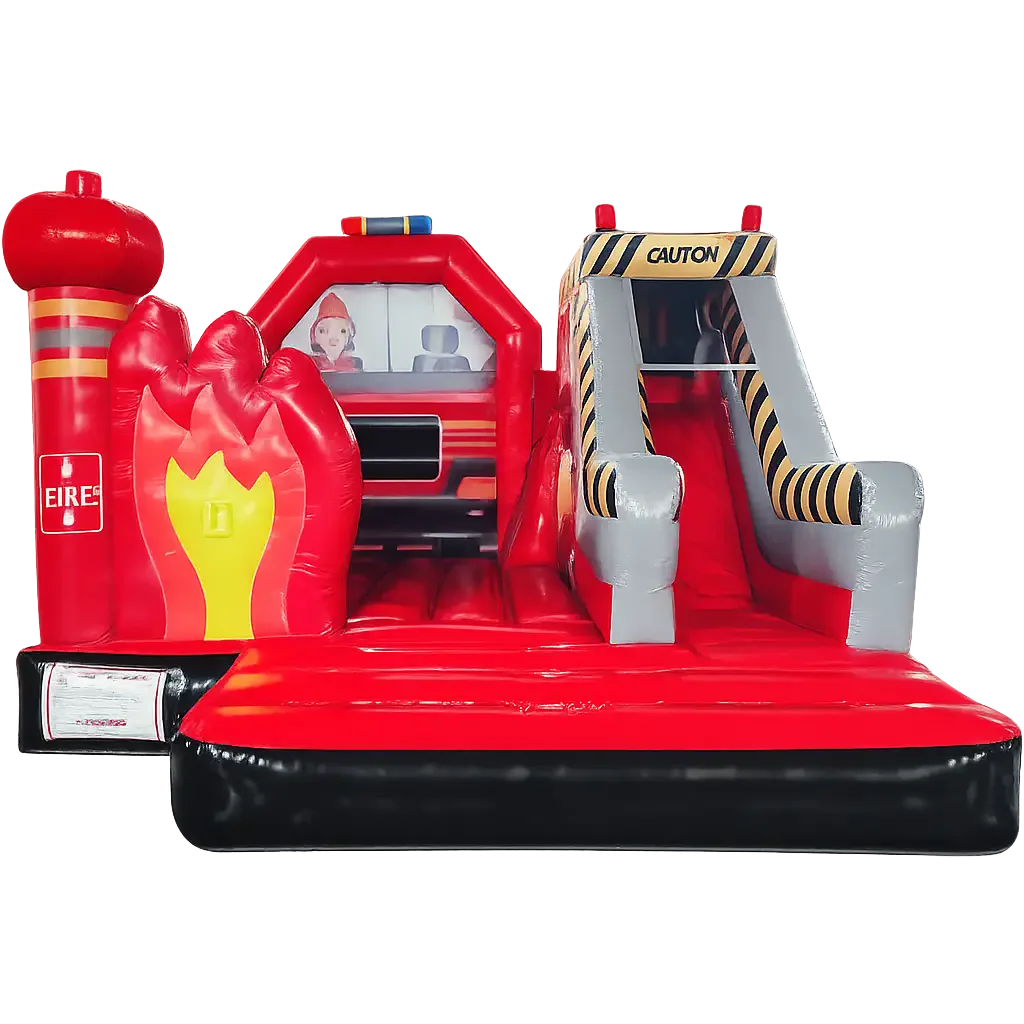 Hüpfburg Feuerwehr mit Rutsche