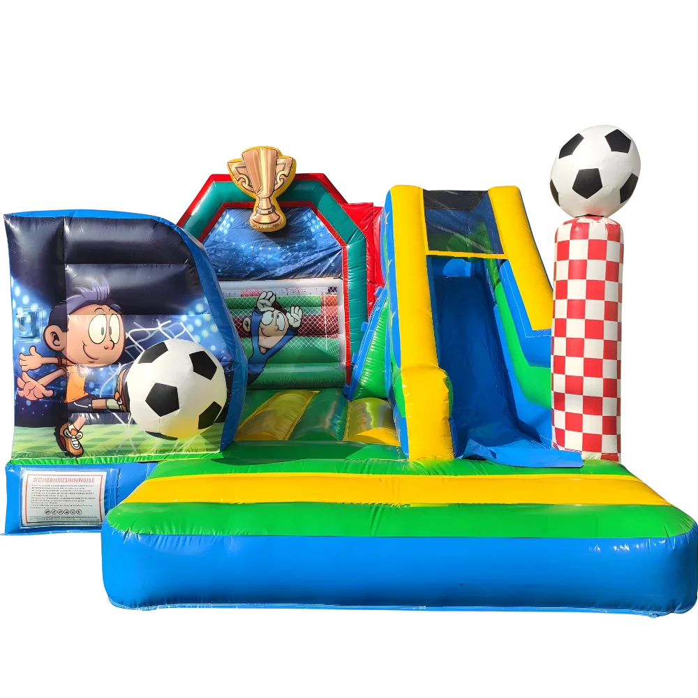 Hüpfburg Fussball mit Rutsche
