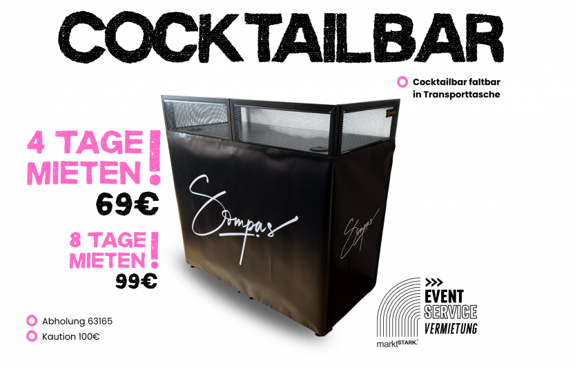 Mobile faltbare Cocktailbar