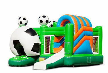 Hüpfburg Multiplay Fußball mit Rutsche
