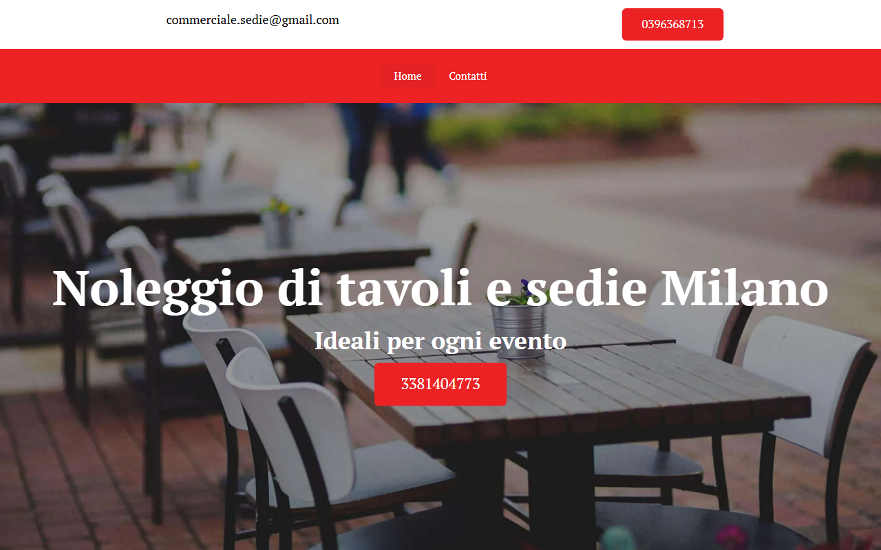 Noleggio Tavoli e Sedie Milano
