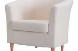 Poltroncina tessuto bianco-ecrù