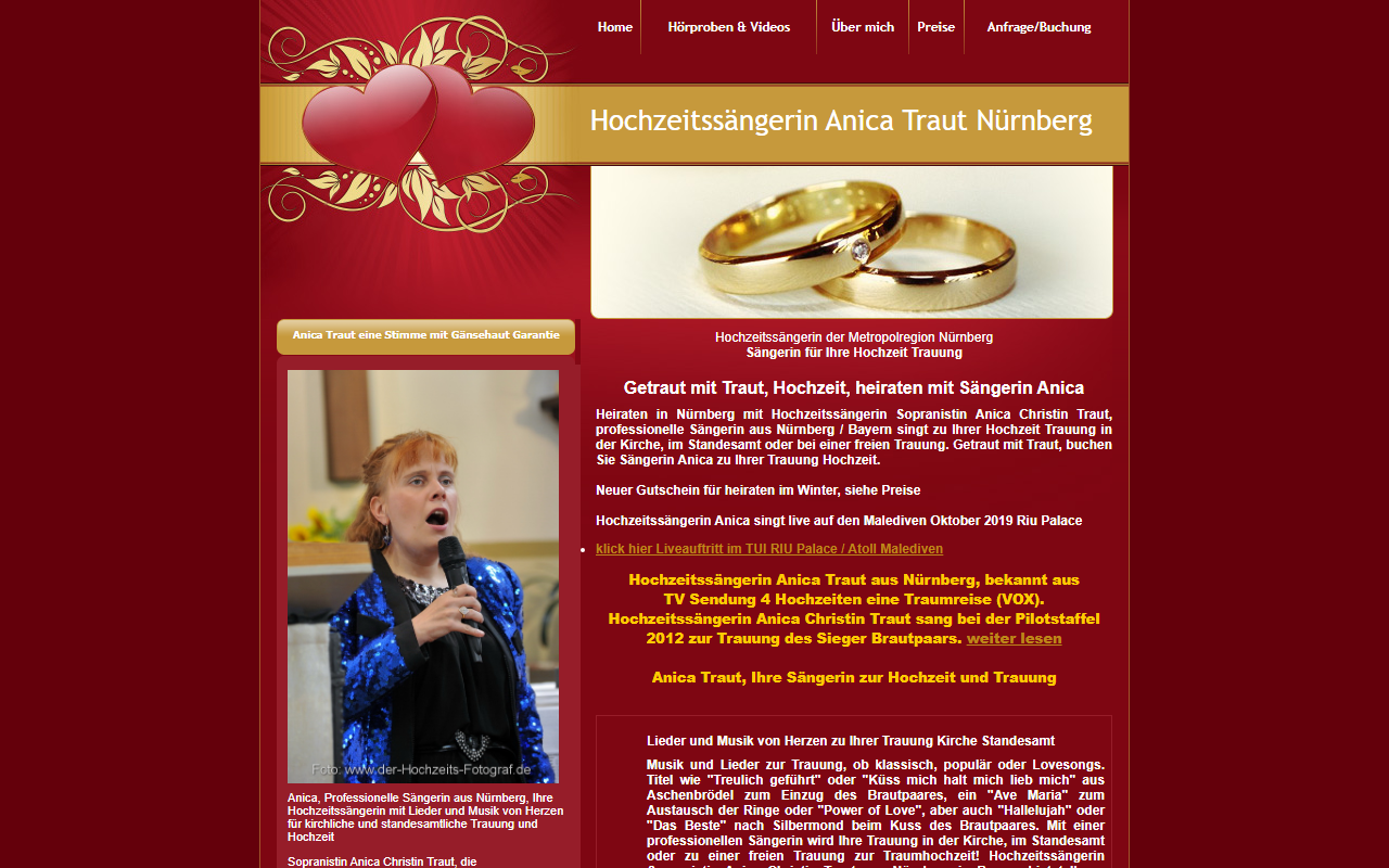 Hochzeitssängerin Anica Traut