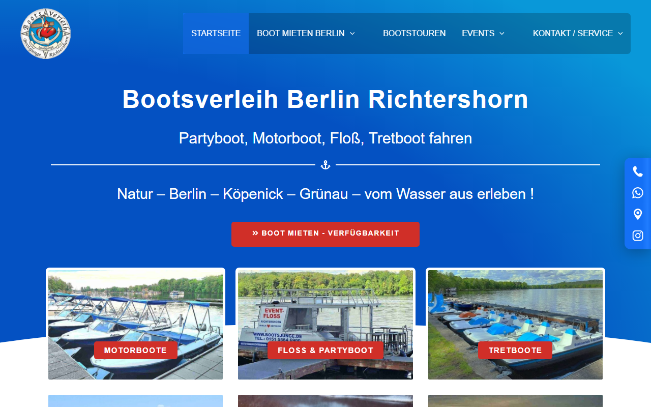 Bootsverleih Berlin Richtershorn