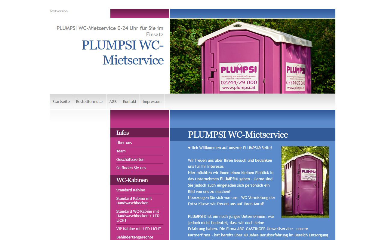 PLUMPSI WC-Mietservice