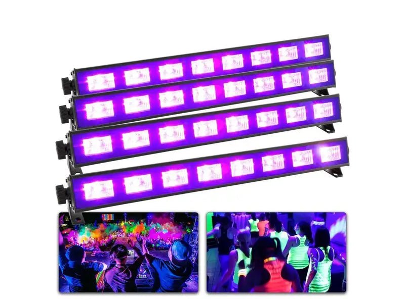 BeamZ Complete Blacklight set met 4 krachtige BUV93 LED BARs