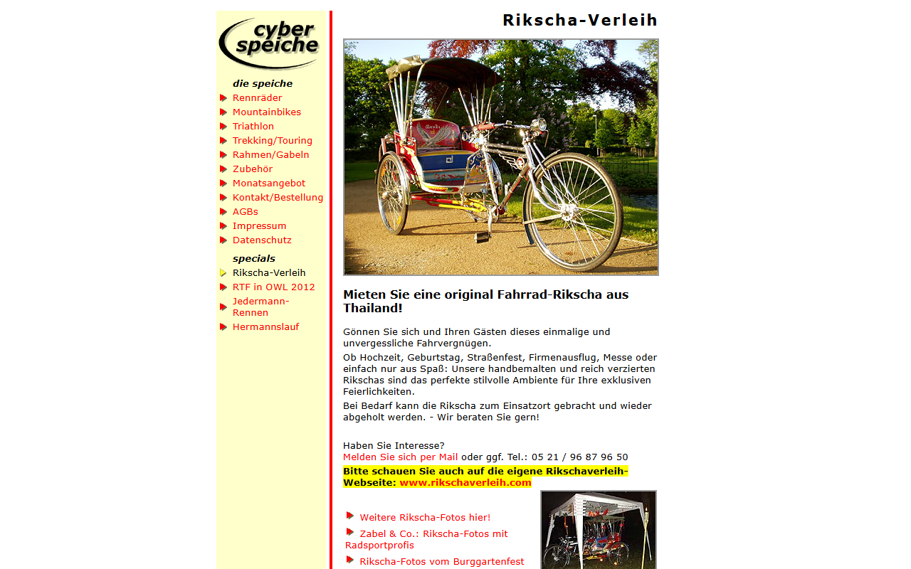 Die Speiche – Rikschaverleih